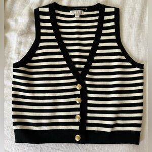 J.Crew Emilie sweater vest in stripe. Size Medium.  No tags, never worn.